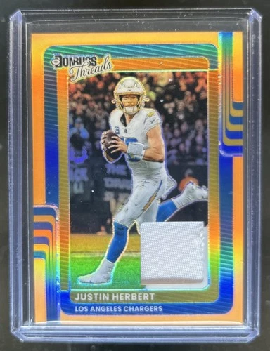 2025 Donruss Optic Justin Herbert Neon Orange (RAW)