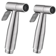 2 Pieces Bidet Toilet Stainless Steel Handheld Sprayer for Cloth Sprayer Head
