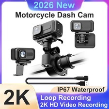 Motorcycle Dash Cam 2K HD 140  Wide Angle 64GB SD Card Waterproof Auto Recording