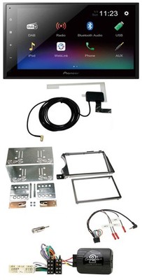 Pioneer DAB Steering Wheel Bluetooth 2DIN USB Car Stereo for SangYong Actyon Kyron 06-1