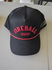 Fireball Whisky Whiskey Sunday Swagger Black & Red Mesh-Back Snapback Hat Cap
