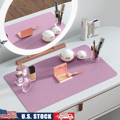 Waterproof Plastic Vanity Mat Protector Bathroom Countertop Liquid Damage New