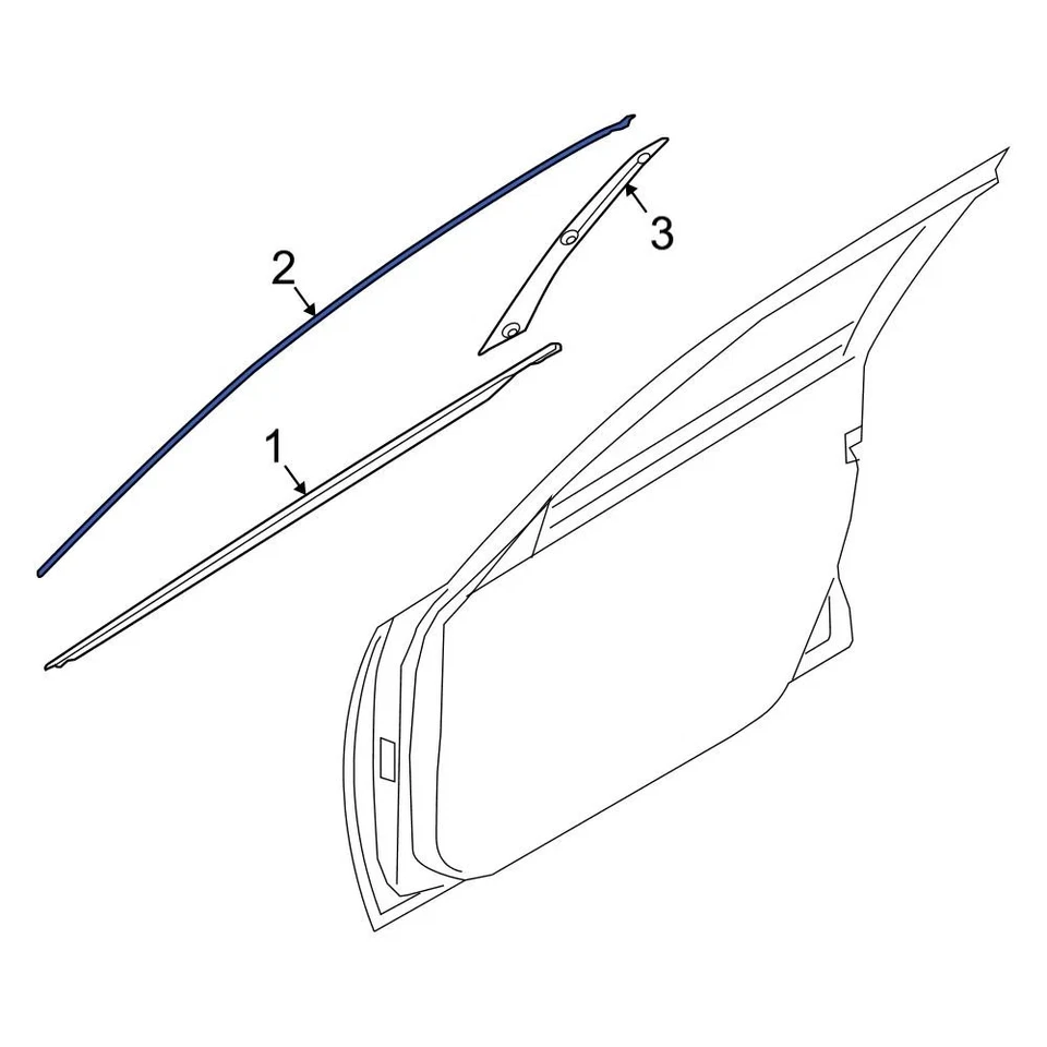 For Kia Optima 2011-2016 Kia 838502T000 Rear Left Door Reveal Molding — 第 2/4 张图片