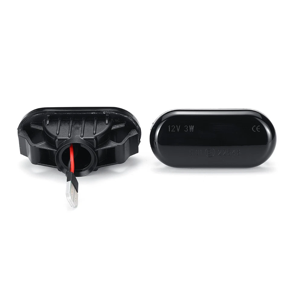 Black Dynamic Side Marker Indicator Light For Nissan Navara D40 350Z Qashqai - Image 4 of 4