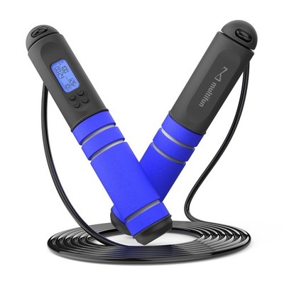 Digital Jump Rope with Smart Counter Timer Adjustable Speed Skipping Fitness