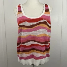 LOFT womens top sleeveless knit size L