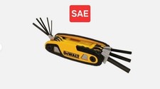 DEWALT 8 Pc Hex Key Set SAE Folding Locking DWHT70262 New