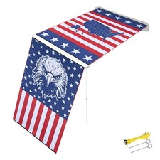 Yescom 4.5x6 Ft Carside Awning Replacement Fabric with Side Wall Roof Rack