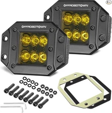 Flush Mount Yellow LED Pods 5 Inch 120W CREE LED Spot Fog Yellow 5 inch flush