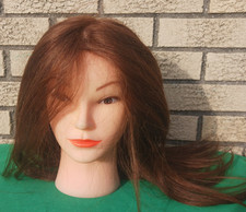 Manichino testa allenamento cosmetologia parrucchiere 100% capelli veri credo NO marca