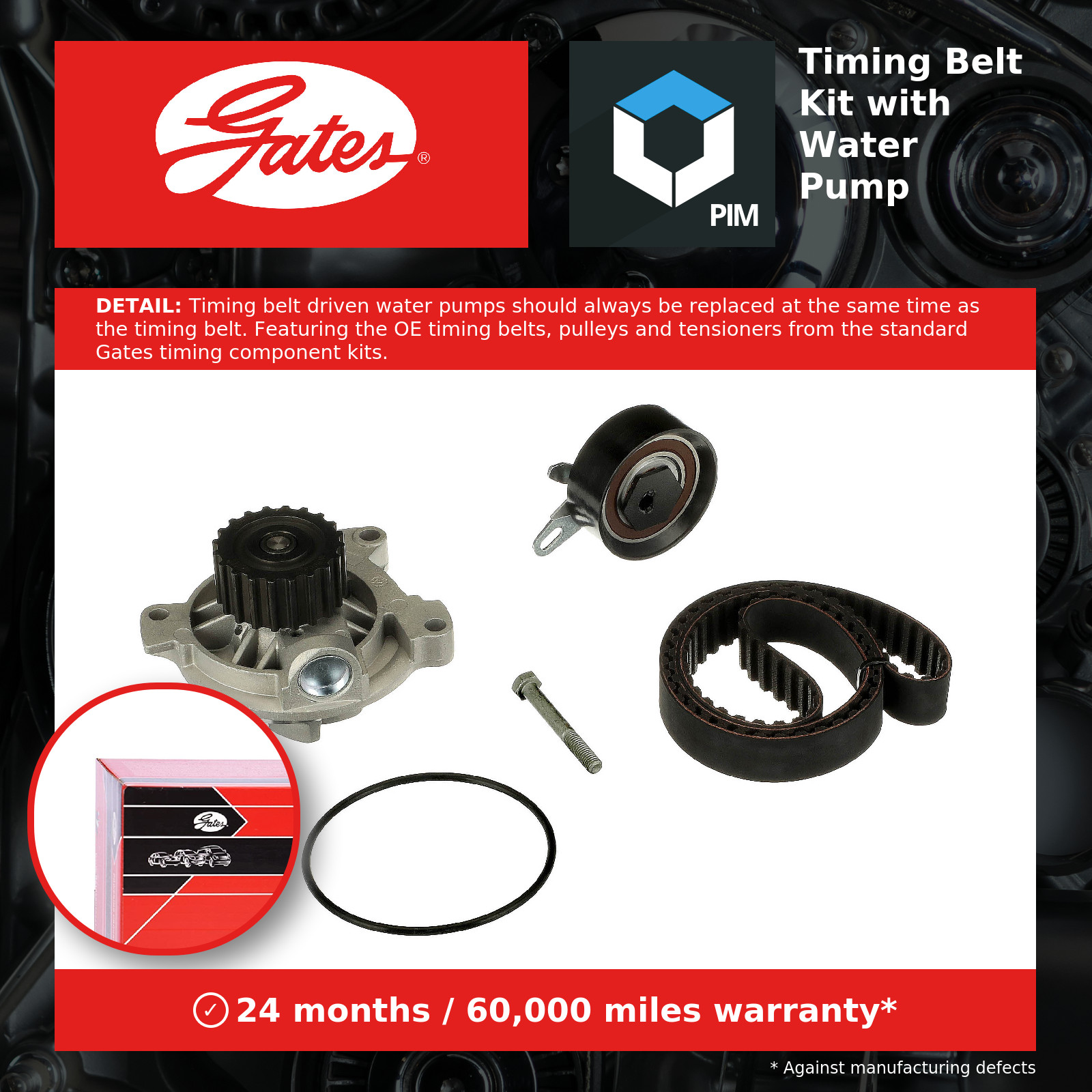 GATES KP35323XS Water Pump & Timing Belt Set for VW - Image 12