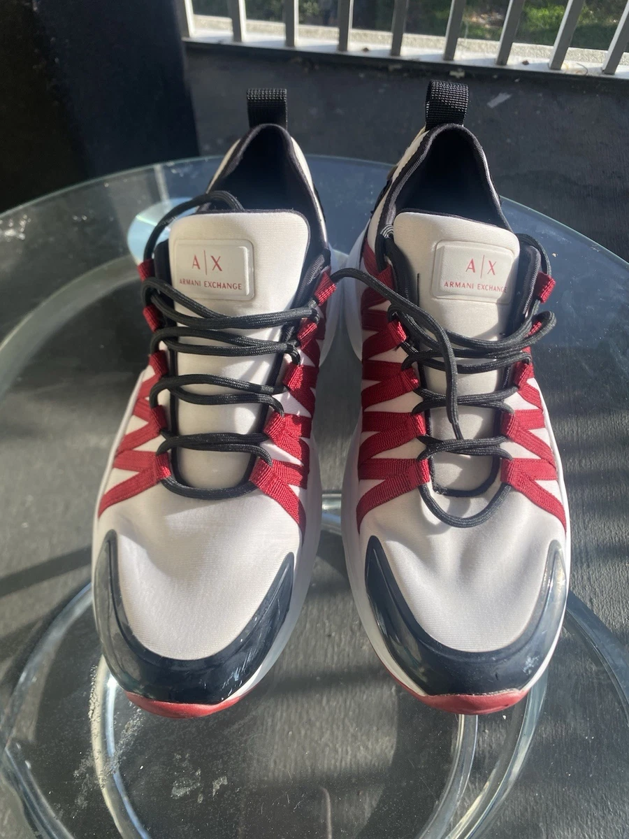 Armani Exchange Sneakers Mens Shoes Size 13 Black Red White Amazon.com | Armani Exchange AX Men main image 2