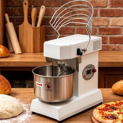 10L Dual-Speed Dual-Motion Electric Dough Mixer Digital Timer Bread PizzaBlender
