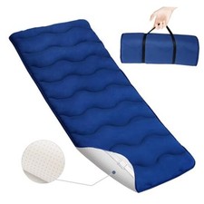 Cot Mattress Pad, 30"x75" Quilted Foam Camping Cot Mattress Topper with navy