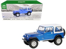 1978 Jeep CJ-7 Renegade Captain Blue 1/18 Diecast Model Car by Greenlight