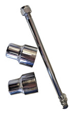 Genuine SIL Lambretta Chrome 3-Hole Engine Mount SRP Stamped & Long Bolt Kit