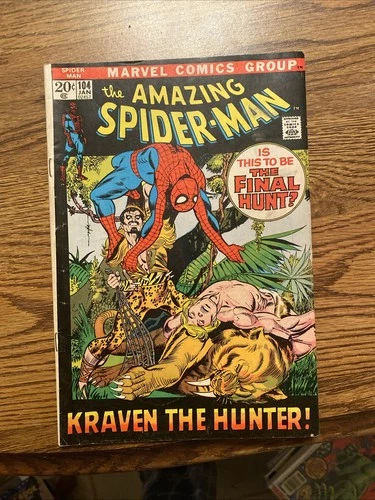 Amazing Spider-Man #104 1972 Marvel Comics Gil Kane Stan Lee Kraven FN
