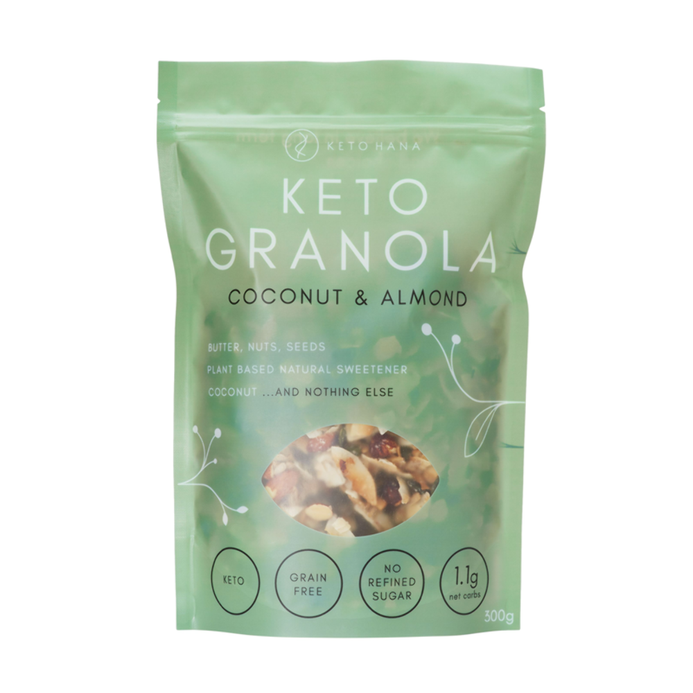 Keto Hana Coconut & Almond Butter Keto Granola 300g Low Carb