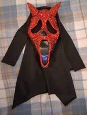 Scream Ghost Face Devil Bling Mask Red Sparkle Hood Halloween Horror