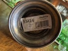 Vtg Andrea by Sadek Silver Tone Footed Candleholder w Amethyst Amber Facet Glass — photo 9