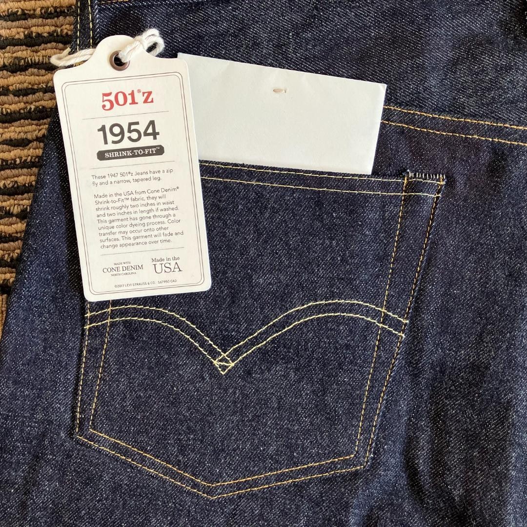 Levi's LVC 501ZXX Rigid W33×L32 1954 model non washed Rare Unused Denim Jeans JP image 4