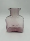 BLENKO Art Glass Water Carafe Orchid Pale Amethyst Double Spout Pitcher Purple