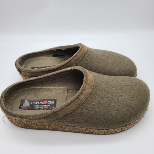 Haflinger GZL Grizzly Torben Wool Clogs Womens EU Size 40 Green Slip On Slippers - Picture 3 of 6