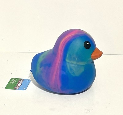 Sunny Days Jumbo Squeezy Duck   Tie-Dye Blue Squishy Stress Relief Toy   New
