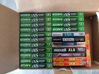 SONY, MAXELL, EMTEC, RAKS Audiokassetten NEU + OVP + SEALED