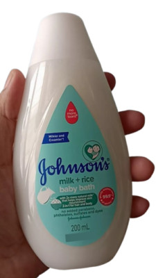 JOHNSON'S Milk + Rice Baby Bath Skin Healthier 200ml - 1 Bottle FREE SHIPPING