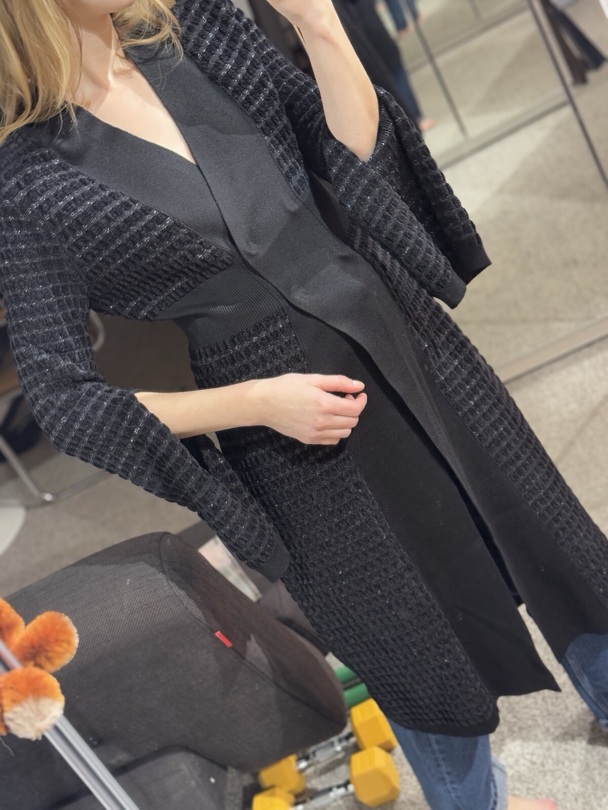 ALEXANDER MCQUEEN WOOL COAT SWEATER BLACK SIZE M image 3
