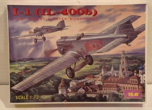 Plastic Model Building Kit # 72051 First Soviet Monoplane Fighter IL-400b ICM 1/72 Scale I-1 Plastic Model Building Kit # 72051 First Soviet Monoplane Fighter IL-400b ICM 1/72 Scale I-1