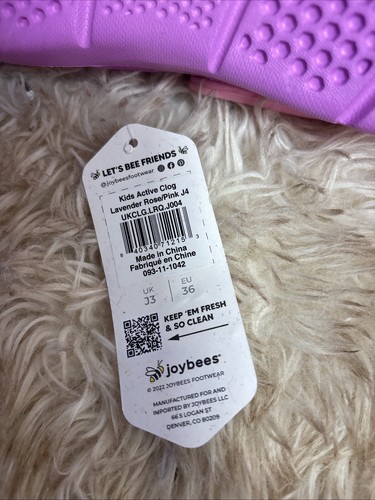 Girls’s Joybees Dylan Slip On Clogs Lavender Size 4 Retail $20 - Picture 8 of 8
