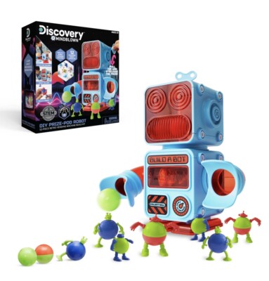 Discovery Mindblown DIY Prize-Pod Robot 52-Piece Retro Vending Machine Build Kit
