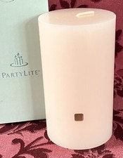 PartyLite MOON DANCE 3 x 5 Flat Top Pillar Candle C35213 Exotic Woods Fruit NIB