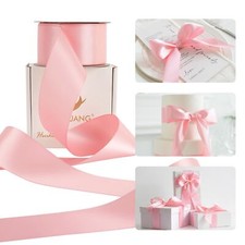 Pink Double Face Satin Ribbon 2" x 25 Yards Gift Wrap Wedding Bridal Bow Craft