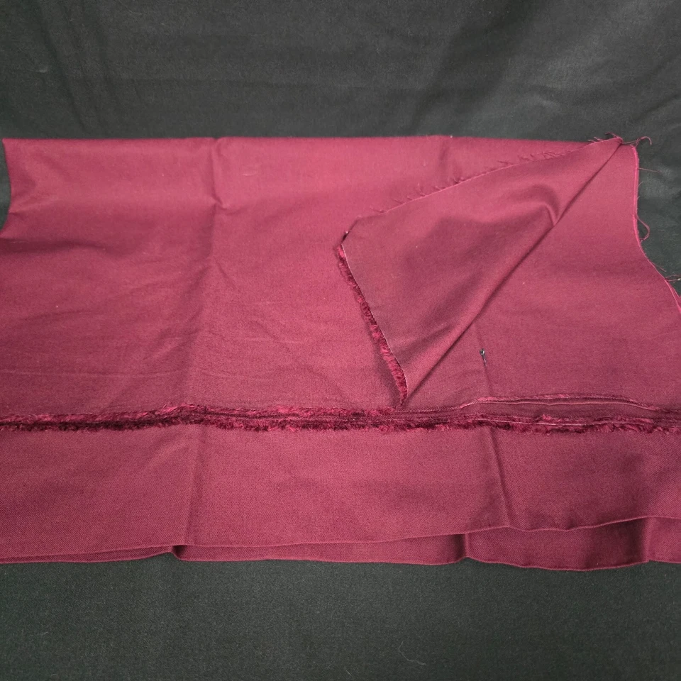 Burgundy Cotton Fabric 46" Wide 1 Yard Long - Image 2 of 4