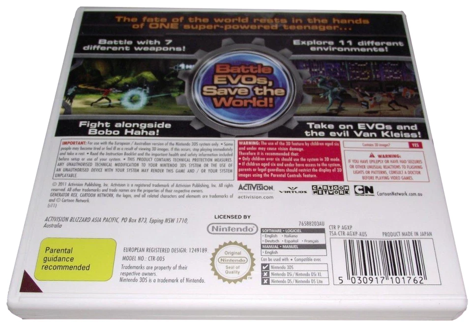 Generator REX Agent of Providence Nintendo 3DS 2DS Game *Complete* - Image 2 of 3