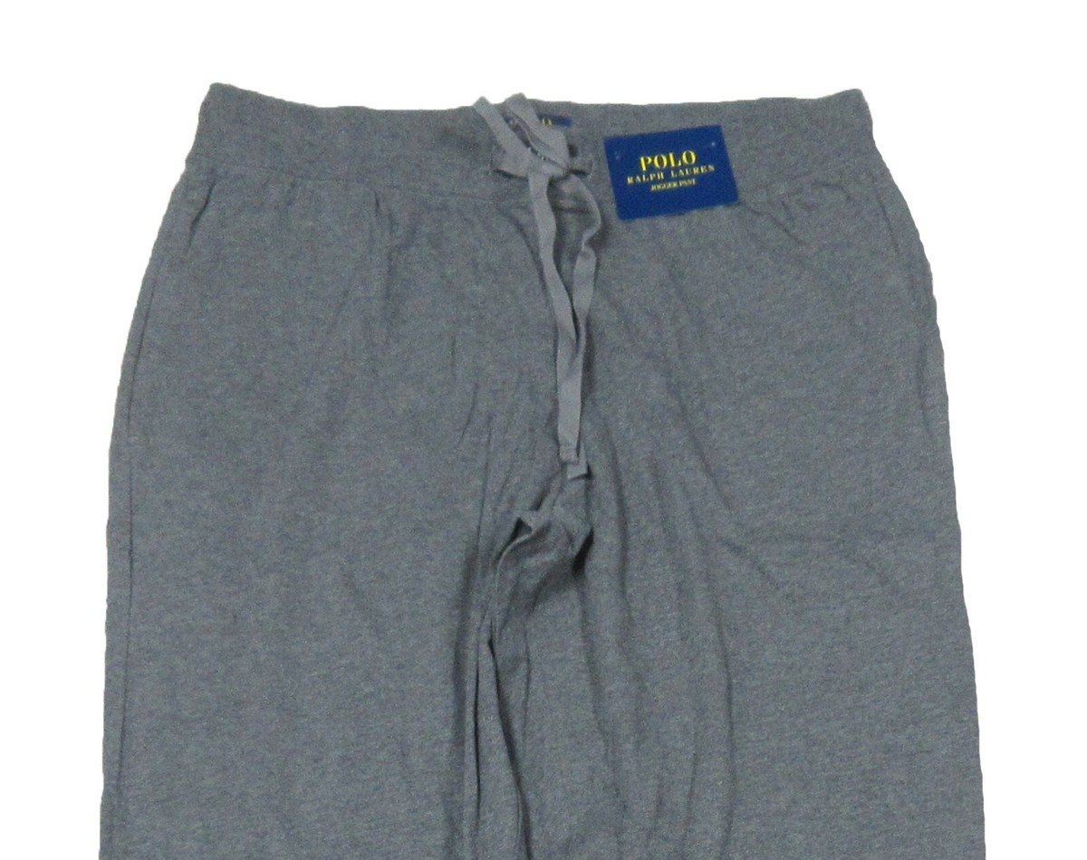 【送料&関税込】Polo Ralph Lauren Logo Jogger Shorts Polo Ralph Lauren Men's Grey Heather Solid Logo Graphic Knit