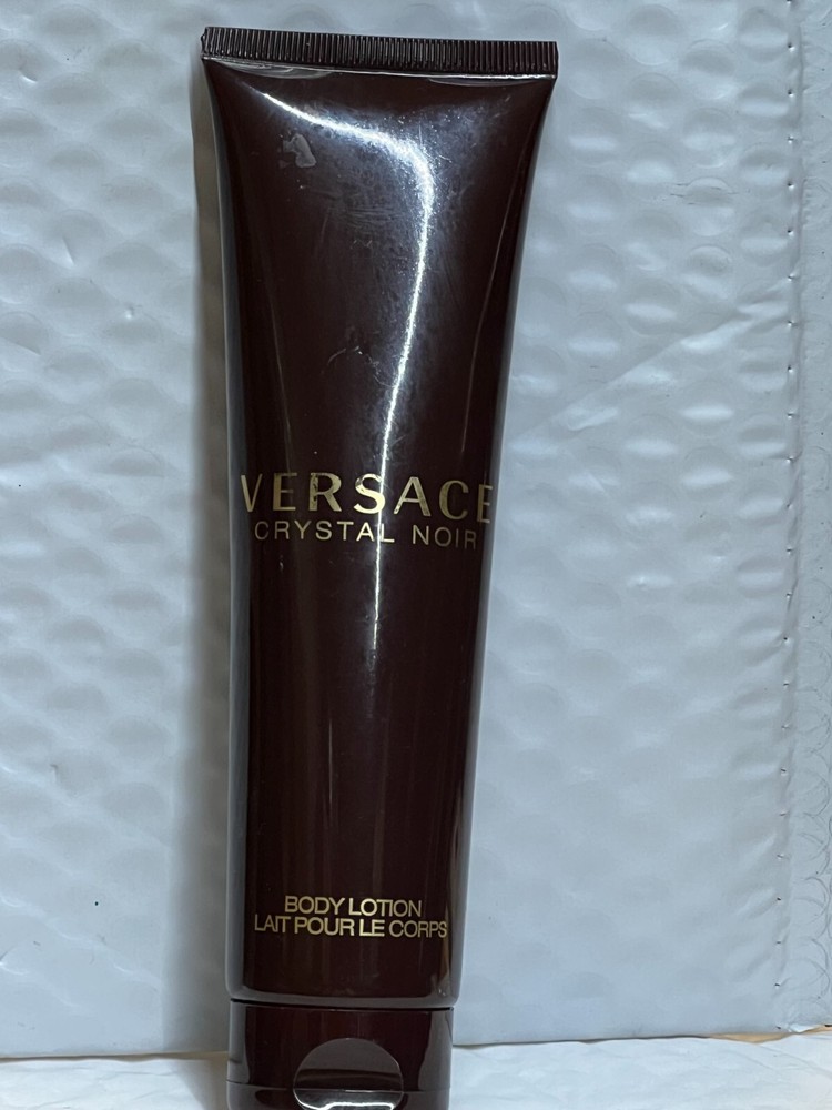 VERSACE CRYSTAL NOIR BODY LOTION FOR WOMEN - 5.0 OZ/150 ML - SLIGHTLY ROUGH TUBE
