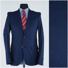 Blazer uomo ZARA 36R taglia UK blu navy cappotto sportivo giacca di design