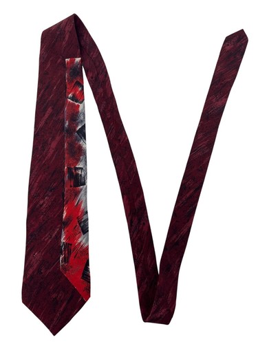 Pierre Balmain Paris Couture Vintage 100% Silk Lot of 2 Ties USA Blue Red Gray - Picture 7 of 10