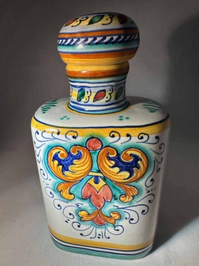 TUSCANO Italian Olive Oil Ceramic Cruet Handmade in Italy
