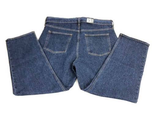 GAP Women’s Cheeky Straight High Rise Blue Button Fly Denim Jeans Size 33/16 - Picture 6 of 11