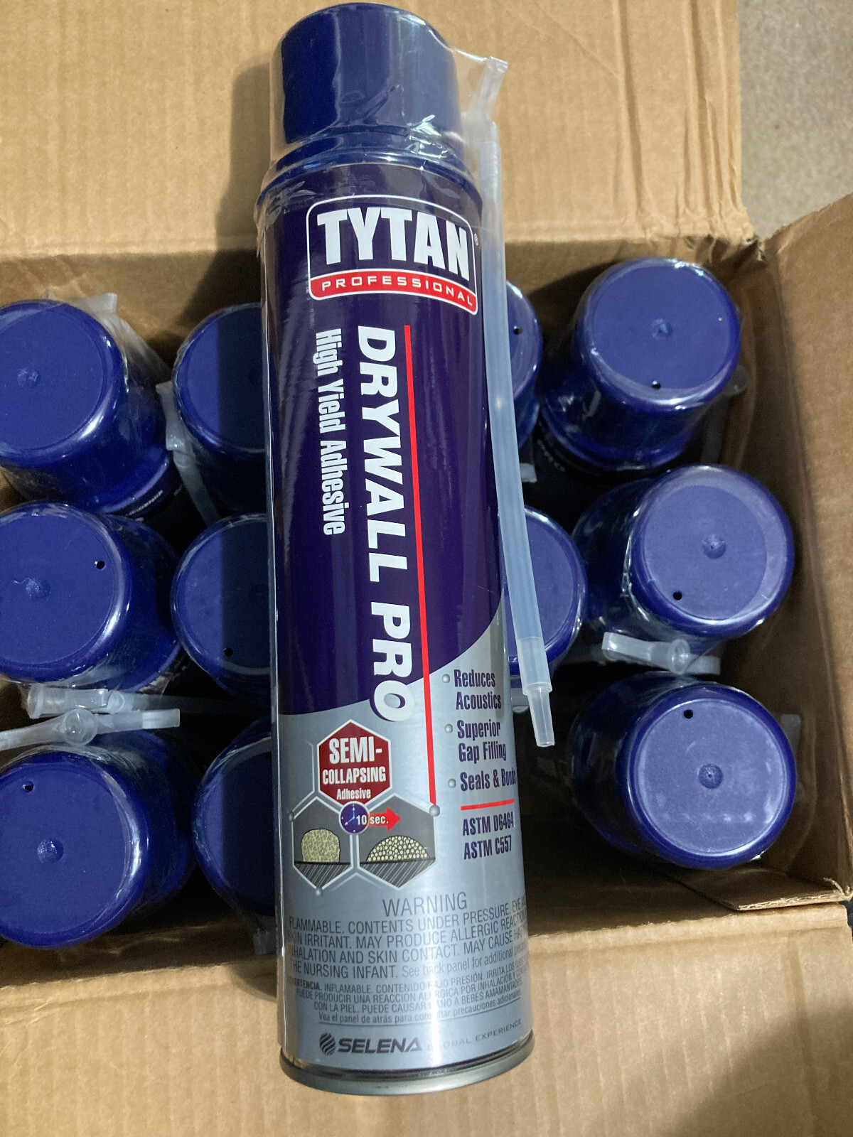 Tytan Pro Drywall High Yield Adhesive 20oz Case of 12 Production Date