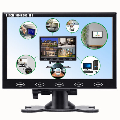 Ultra Thin 7'' LCD CCTV Monitor PC Screen AV/RCA/VGA/HDMI for DSLR Raspberry PI