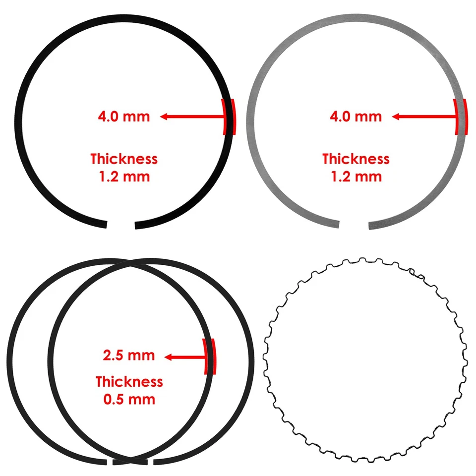 Anéis de pistão de motor Std para Honda XR600R 1988-2000/13011-MN1-305 131A2-MN1-671 - Imagem 2 de 4