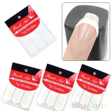 1Pc Nail Tip pusror Guide Sticker French Stencil Toe Nail Art Form