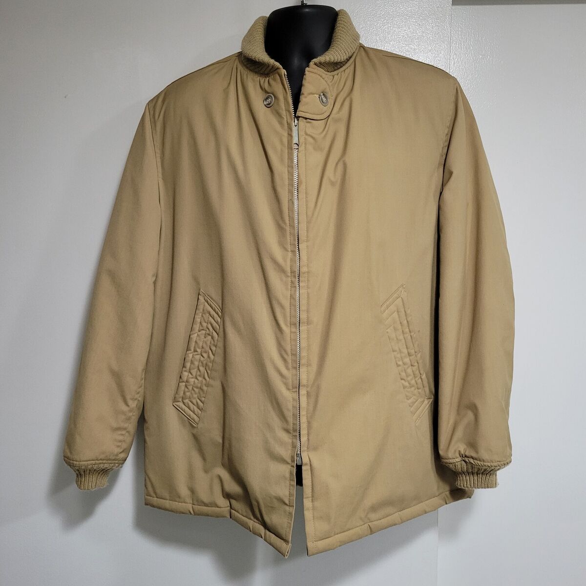 McGregor Size 42 Ram Jet Long Quilted Puffer Khaki Jacket McGregor Size 42 Ram Jet Long Quilted Puffer Khaki Jacket