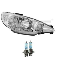 Scheinwerfer Rechts H7/H7 FüR Peugeot 206 Cc 2D 2A/C 2E/K Inkl. Osram Lampen